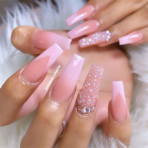 Pin by Fashion Logger on Nails | Light pink acrylic nails, Long acrylic ...