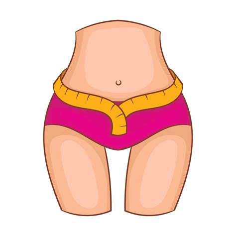 Waist measurement girls icon, cartoon style 14504374 Vector Art at Vecteezy