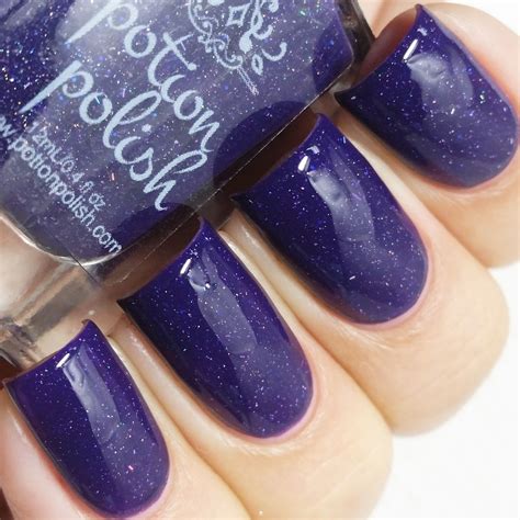 No Peeking! is a pretty eggplant purple crelly with twinkling scattered ...