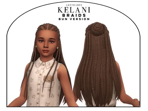 The Sims Resource - Kelani Braids Bun (Children)