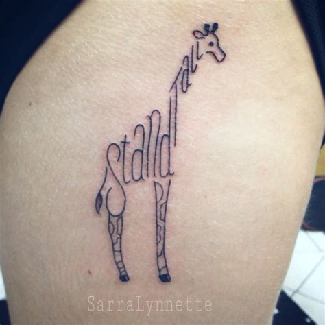 Stand tall giraffe tattoo by Sarra Lynnette Giraffe Tattoos, Sweet ...