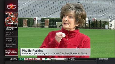 Phyllis from Mulga, AL on SportsCenter with Cari Champion and Paul ...