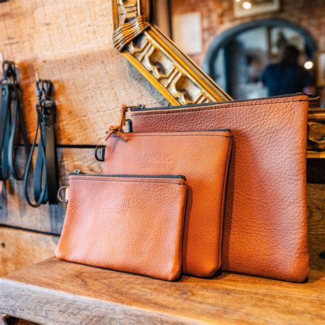 Leather Zipper Pouches - Axe and Awl Leatherworks