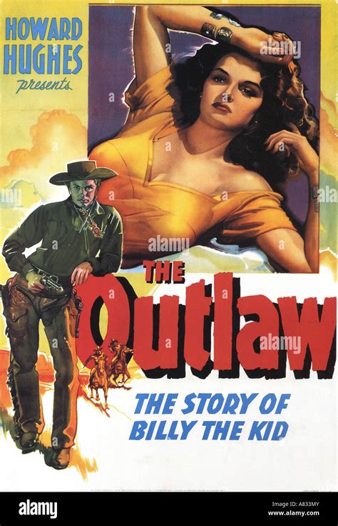 THE OUTLAW - poster for 1943 Howard Hughes film with Jane Russell Stock ...