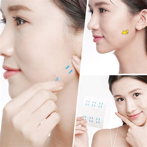 100 Pcs/Set Invisible Thin Face Stickers Face Facial Line Wrinkle ...