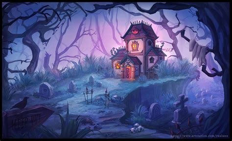 Haunted house - Environment concept art on Behance