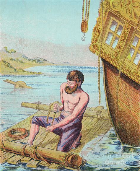 Book Illustration Of Robinson Crusoe #1 by Bettmann