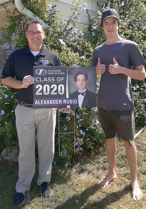 Fletcher principal delivers 'Class of 2020' signs to graduating seniors ...