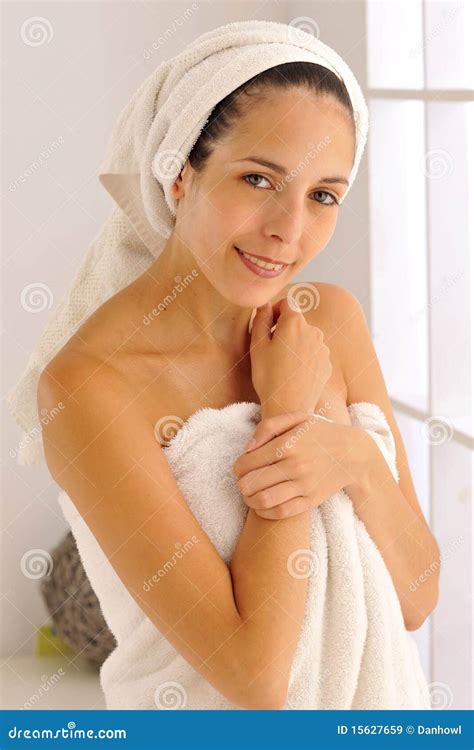 Drying Off after Bath stock image. Image of sensuality - 15627659