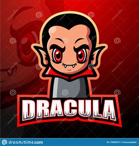 Dracula Mascot Esport Logo Design Stock Vector - Illustration of face ...