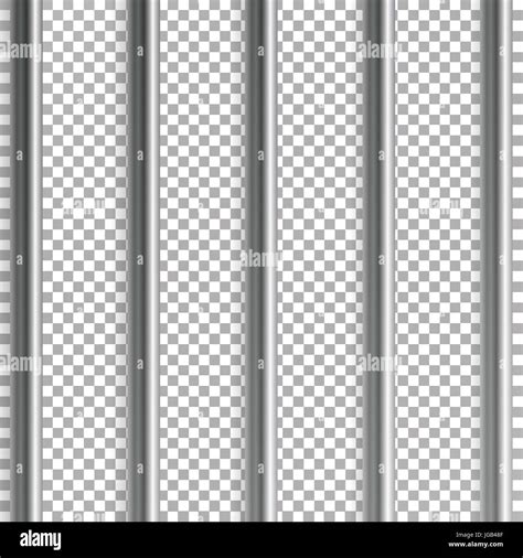 Jail Bars Vector Illustration. Isolated On Transparent Background. 3D ...