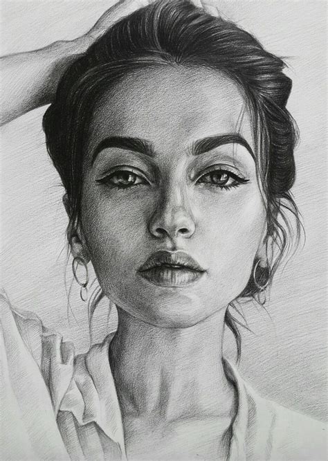 Beautiful portrait drawing by Lika Sunik #art #illustration #draw ...