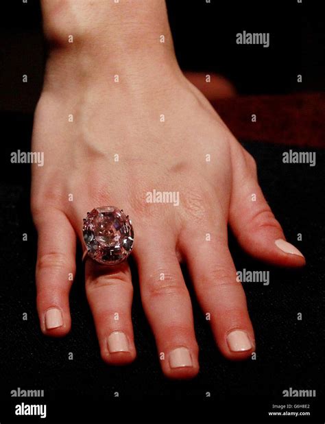 Pink Star Diamond auction Stock Photo - Alamy