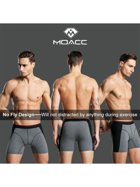 4-Pack Men's No Ride Up Boxer Brief for Men Fly Front with Pouch ...