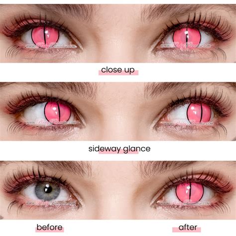 Demon Eye Pink Contacts [Yearly] | Pinky Paradise | PinkyParadise