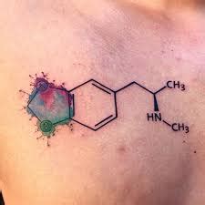 Methamphetamine Molecule Tattoo