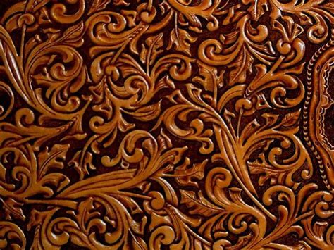 Western Tooled Wallpaper | Leather tooling, Leather tooling patterns ...