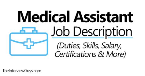 Medical Assistant Job Description (Skills, Duties, Salary ...