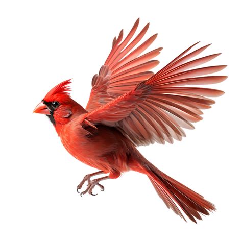 Beautiful northern cardinal bird on transparent background. ai ...