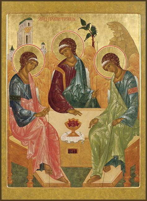 Holy Trinity Icon in the Russian Prosopone style by Vladislav Andrejev ...