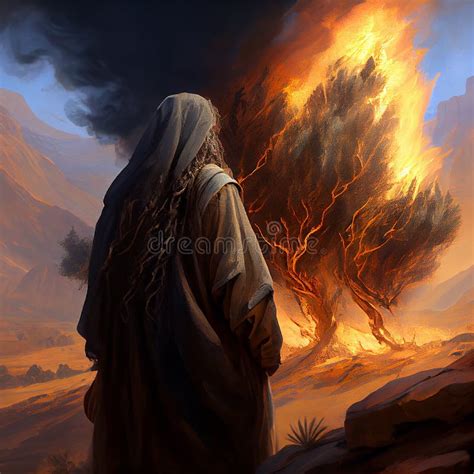 Moses Burning Bush Stock Illustrations – 140 Moses Burning Bush Stock ...