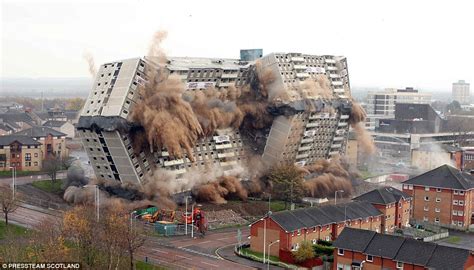 Incredible photographs show Scottish tower block as it is reduced to a ...