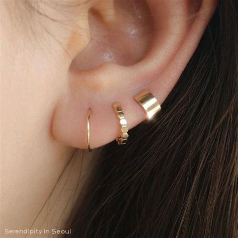 curated ear piercing #hoopearrings | Jewelry, 14k gold hoop earrings ...