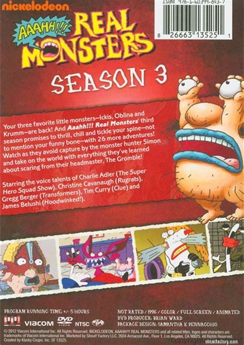 Aaahh!!! Real Monsters: Season Three (DVD 1996) | DVD Empire