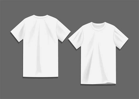 White Blank T-shirt Template Vector | T shirt design template, Shirt ...