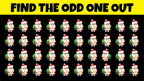 🎅 Christmas 🎄 Find the Odd One Out Puzzles | Odd Emoji Out Game ...