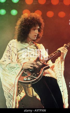 Brian May guitarist of Queen at Live Aid Concert 1985 Wembley Stadium ...