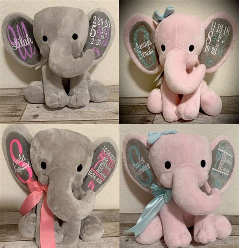 Birth Stats Elephant Birth Announcement Elephant Birth Stats | Etsy