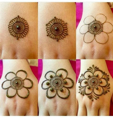 20 Step by Step Mehndi Designs for Beginners | Henna flower designs ...