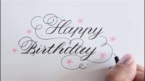 calligraphy / how to write happy birthday in fancy / improve your ...