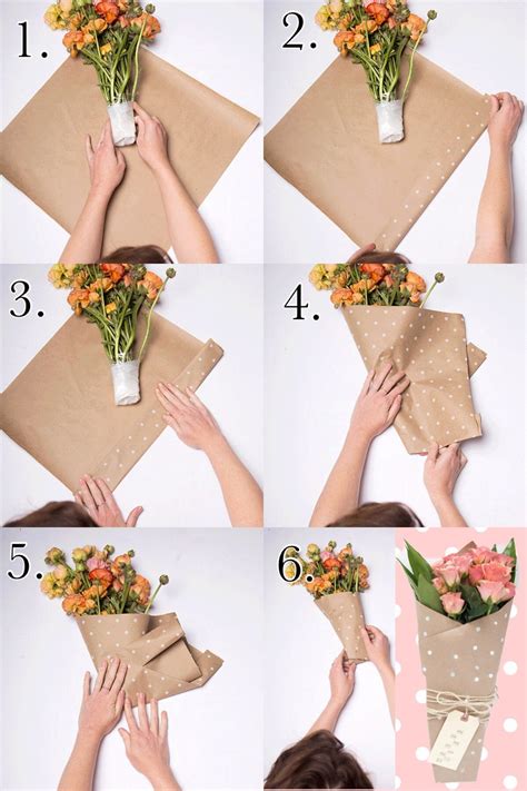 How to Wrap a Flower Bouquet with Craft Paper