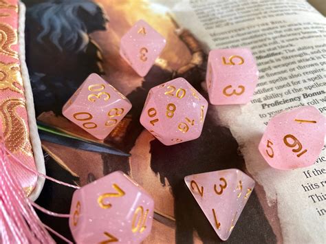 PINK SUGAR DnD Dice Set, for Dungeons and Dragons Rpg, D&D polyhedral ...