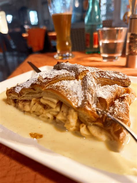 Traditional Apfelstrudel Vanilla Sauce Innsbruck Austria | Flickr