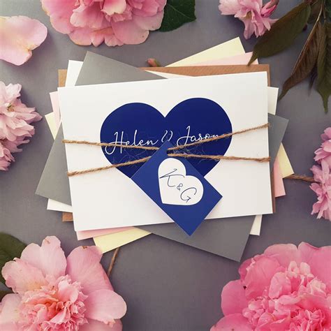 Heart Wedding Invitations By Sienna Mai | notonthehighstreet.com