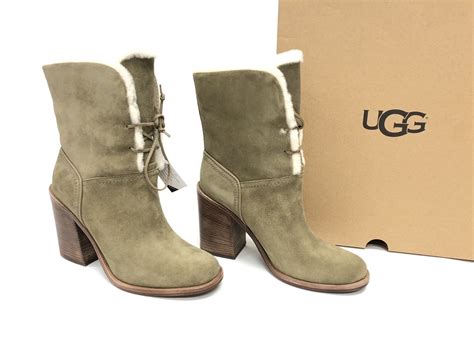 UGG Australia Jerene Wool Lined Lace Up Boots Antilope 1098313 Stacked ...