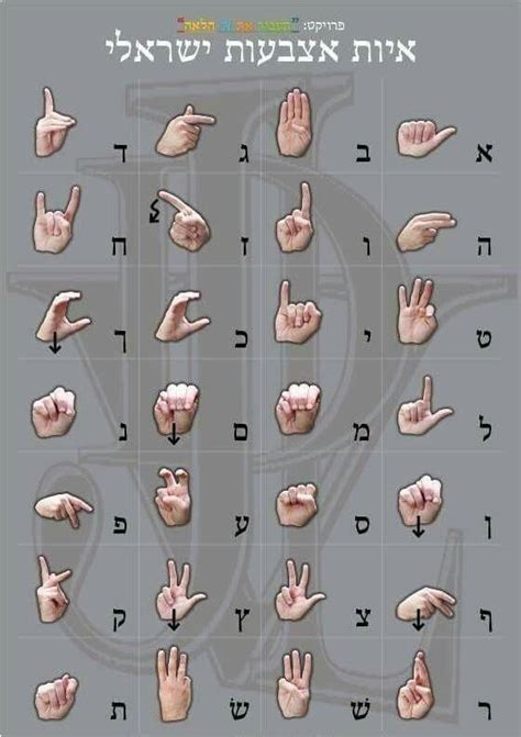 Hebrew sign language | Hebrew alphabet, Hebrew lessons, Learn hebrew ...