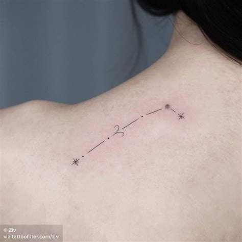 Fine line Aries constellation on the top of the, #Aries # ...