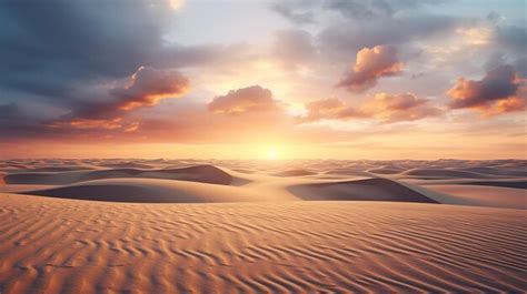 Premium AI Image | sand dunes on the beach at sunset