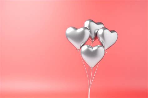 Premium Photo | Heart shaped pink balloons for birthday anniversary ...