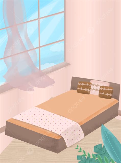 Background Latar Belakang Ilustrasi Rumah Kartun Kamar Tidur Yang Lucu ...