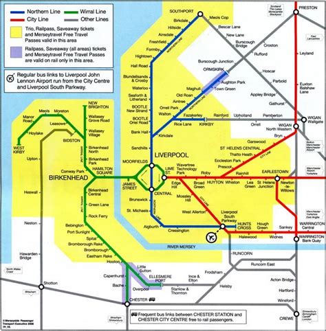 Map of the Merseyrail network | Liverpool, Map, Train map