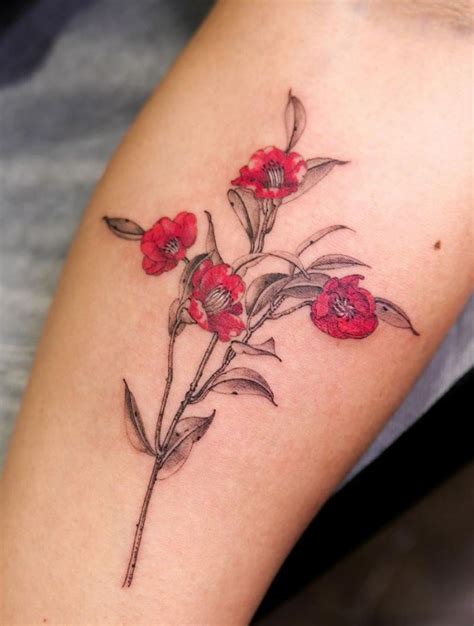 Camellia Flowers Tattoo – InkStyleMag