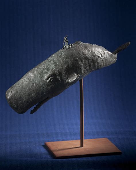 Moby Dick and captain Ahab Sculpture by Morla Morlaesculturas | Fine ...