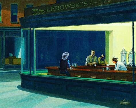 "The Big Lebowski" / Edward Hopper style painting | Edward hopper ...