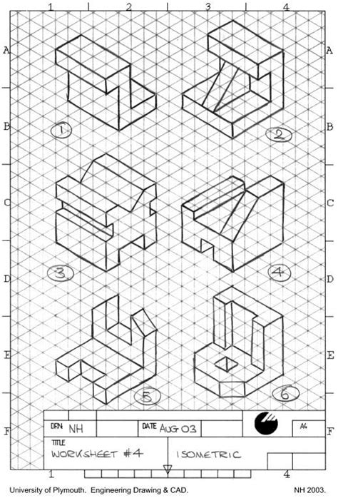 Beginner Isometric Drawing Worksheet