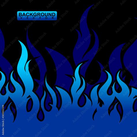 blue flame vector shape abstract background design Stock Vector | Adobe ...